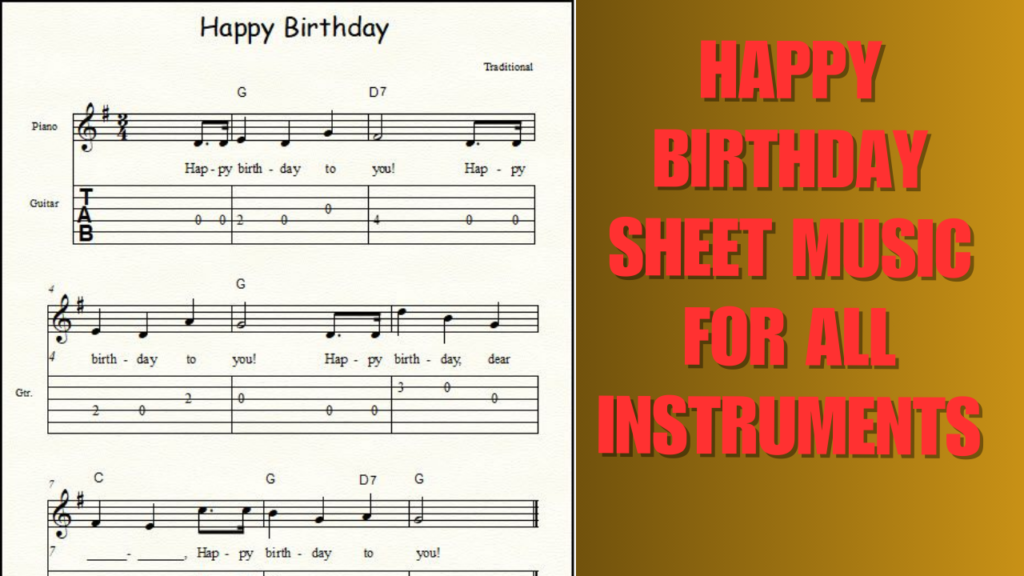 Happy Birthday Sheet Music for All Instruments